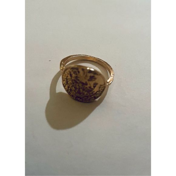 Gold tree of LIFE COIN BOHO RING - Picture 3 of 6